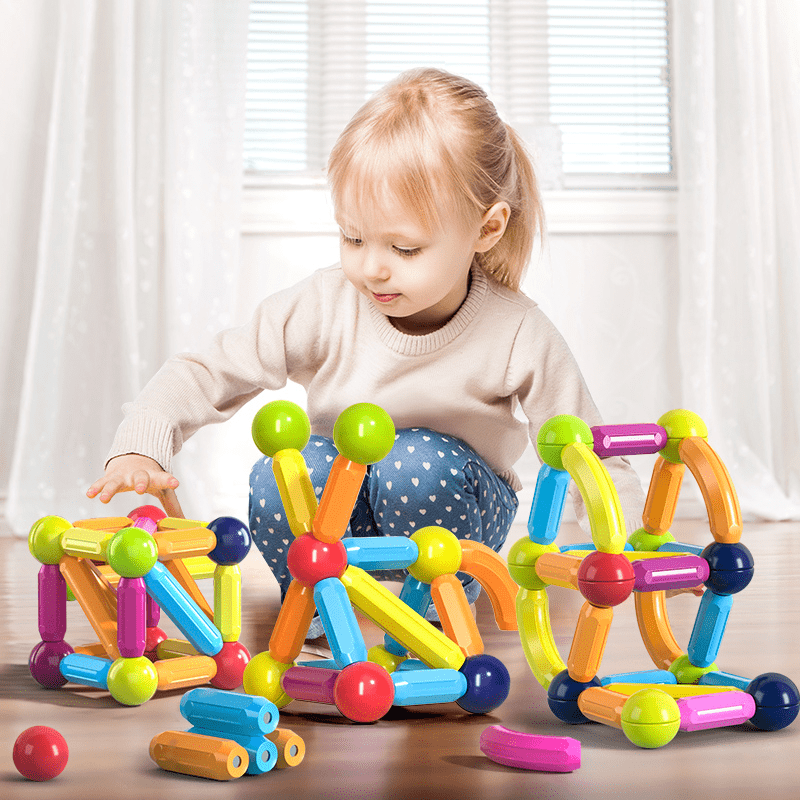 Brinquedo educativo - Blocos de construção magnéticos