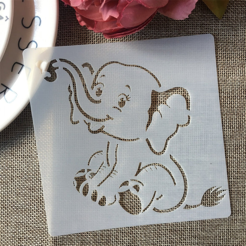 Stencil de Elefante para desenhos em bolos